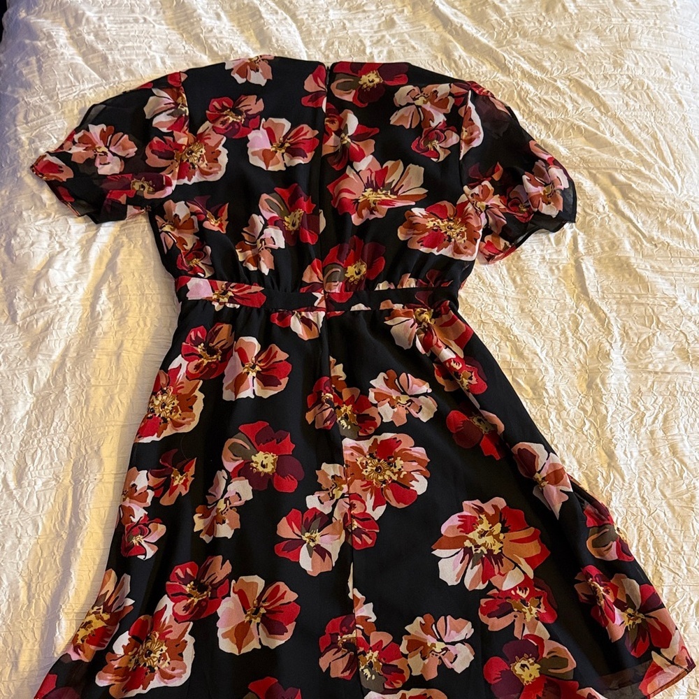 Madewell Black Floral Dress - Picture 2 of 4